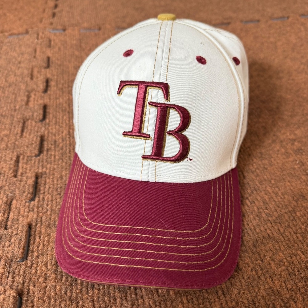 Melonwear Tampa Bay Rays Hat Mens White Burgundy Chop At The Trop Baseball FSU